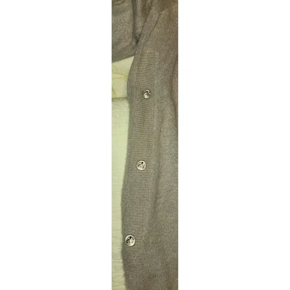 Ellos Cozy Knit Sweater Tunic Button Accent Beige 1X - Picture 8 of 8